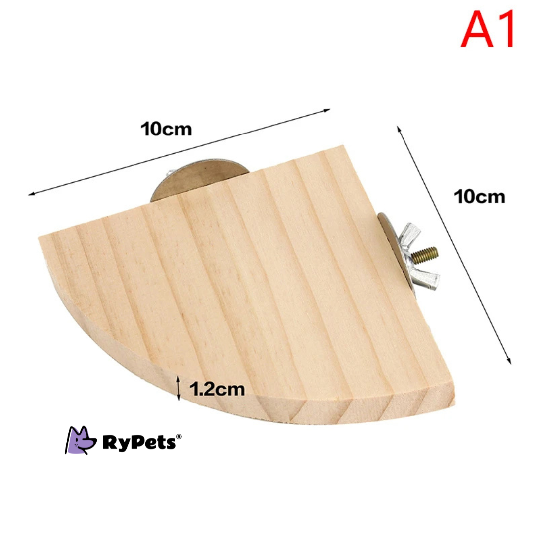 Parrot Hamster Stand Board Wood Perch