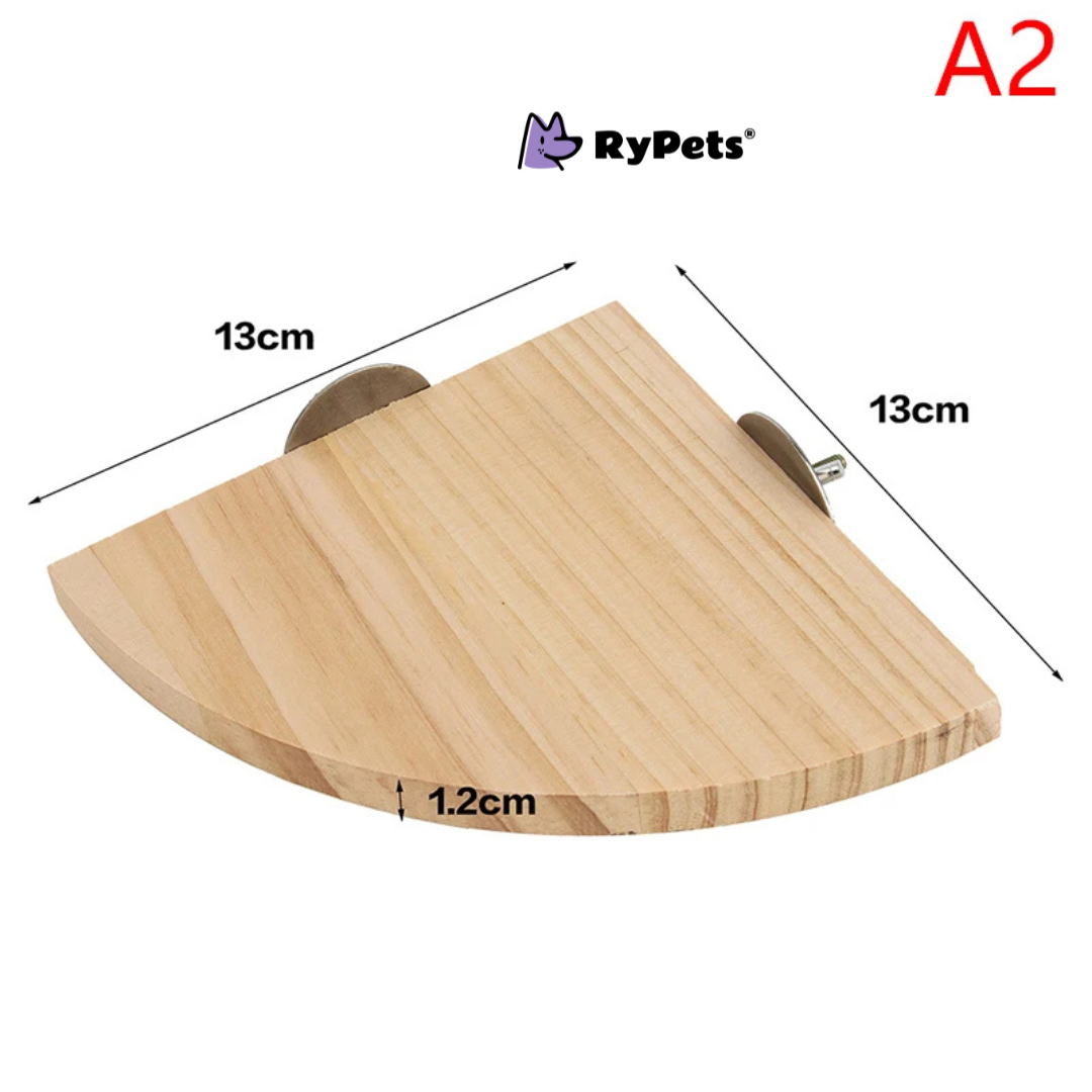 Parrot Hamster Stand Board Wood Perch