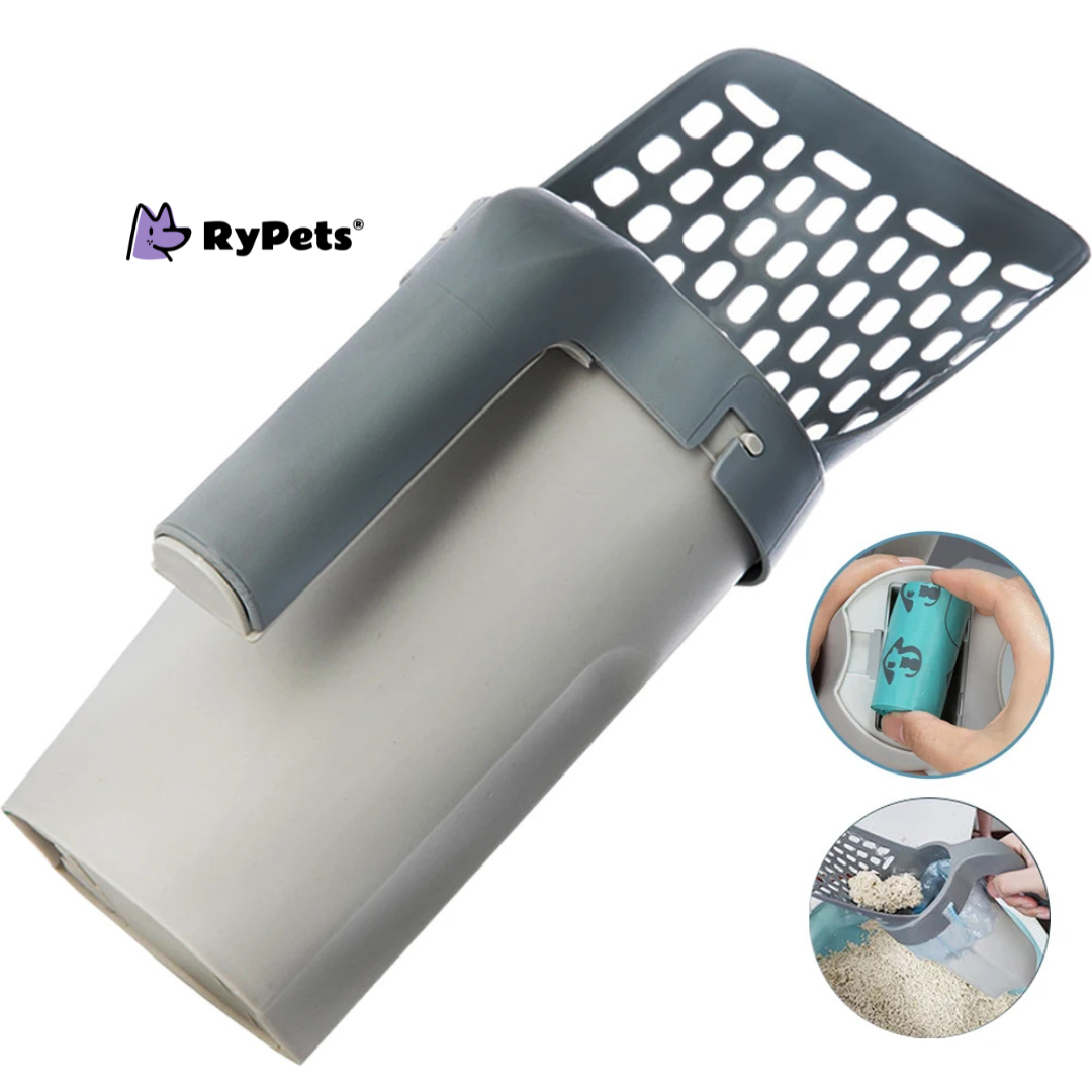 Self-Cleaning Cat Litter Scoop with Trash Bag