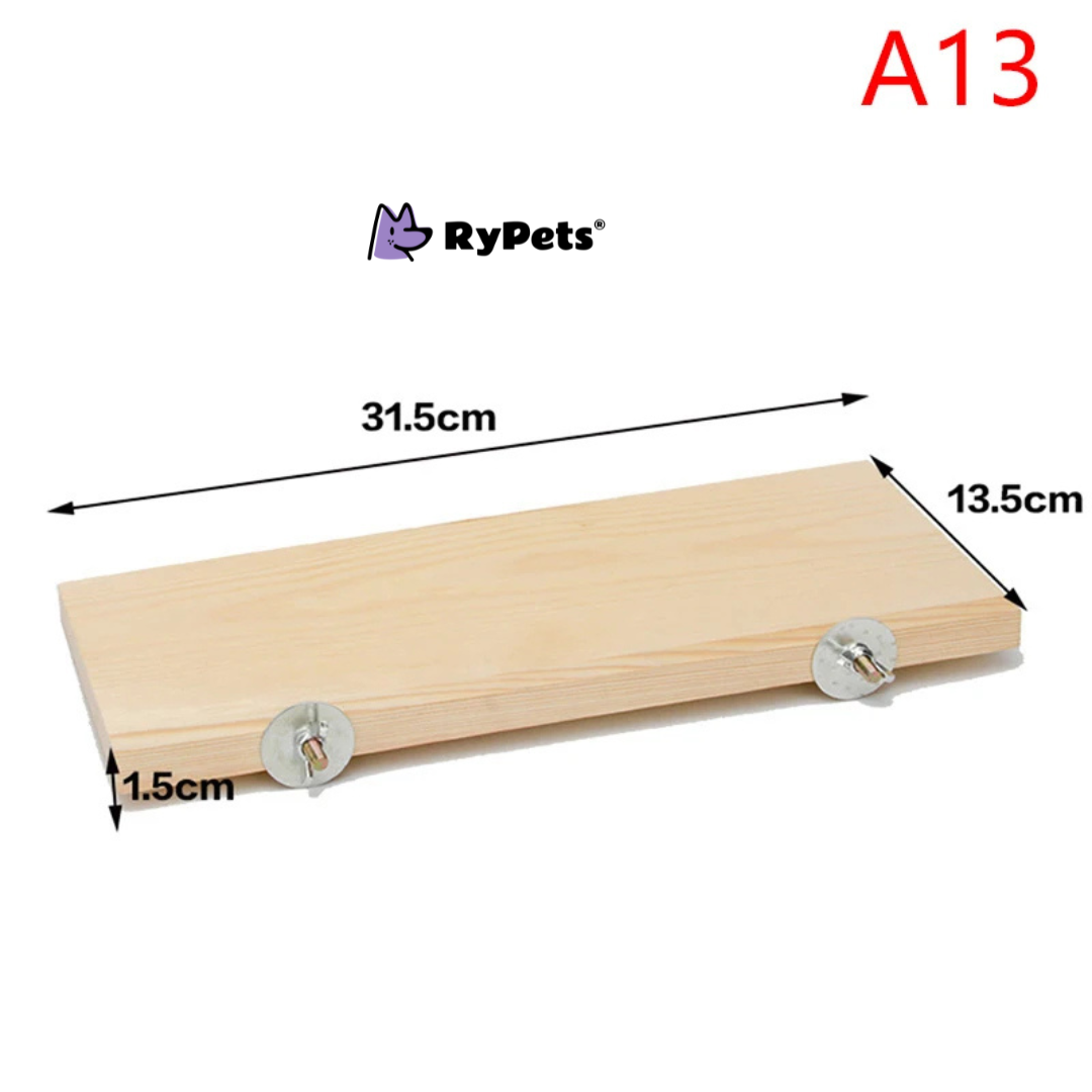 Parrot Hamster Stand Board Wood Perch