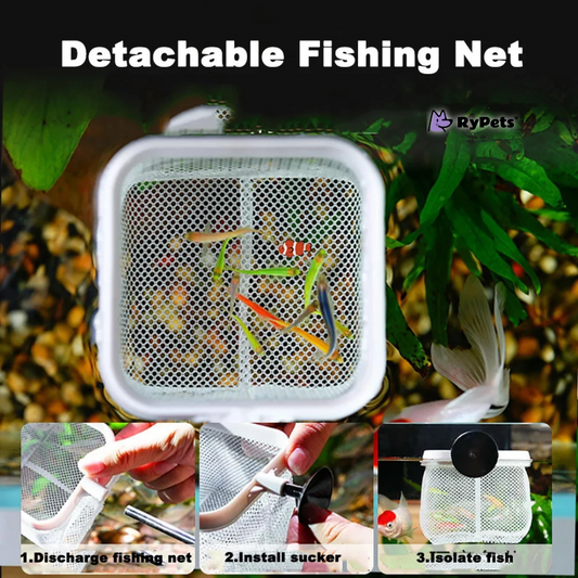 AquaReach Pro - Extendable Aquarium Fishing Net with Suction Cup