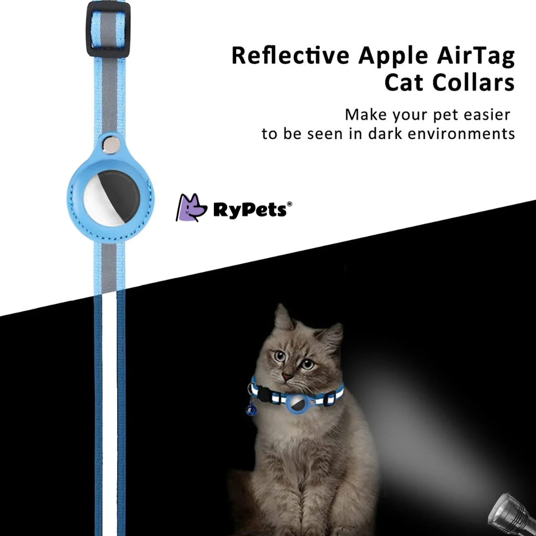 PawTrack Reflective AirTag Cat Collar