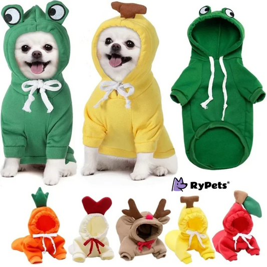 Fruit-Inspired Dog Hoodie: Cozy Jacket for Small Dogs & Puppies