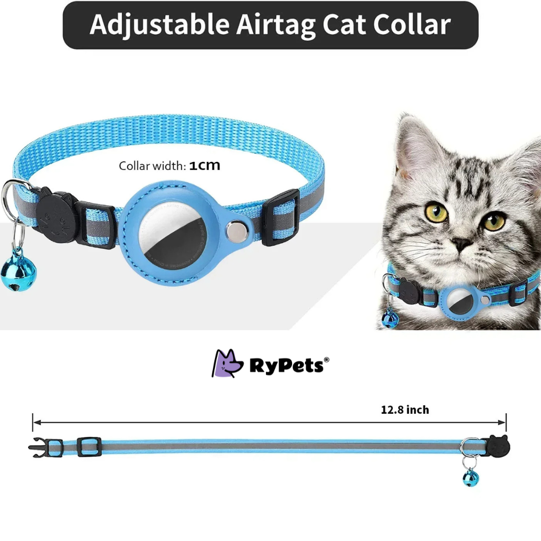 PawTrack Reflective AirTag Cat Collar