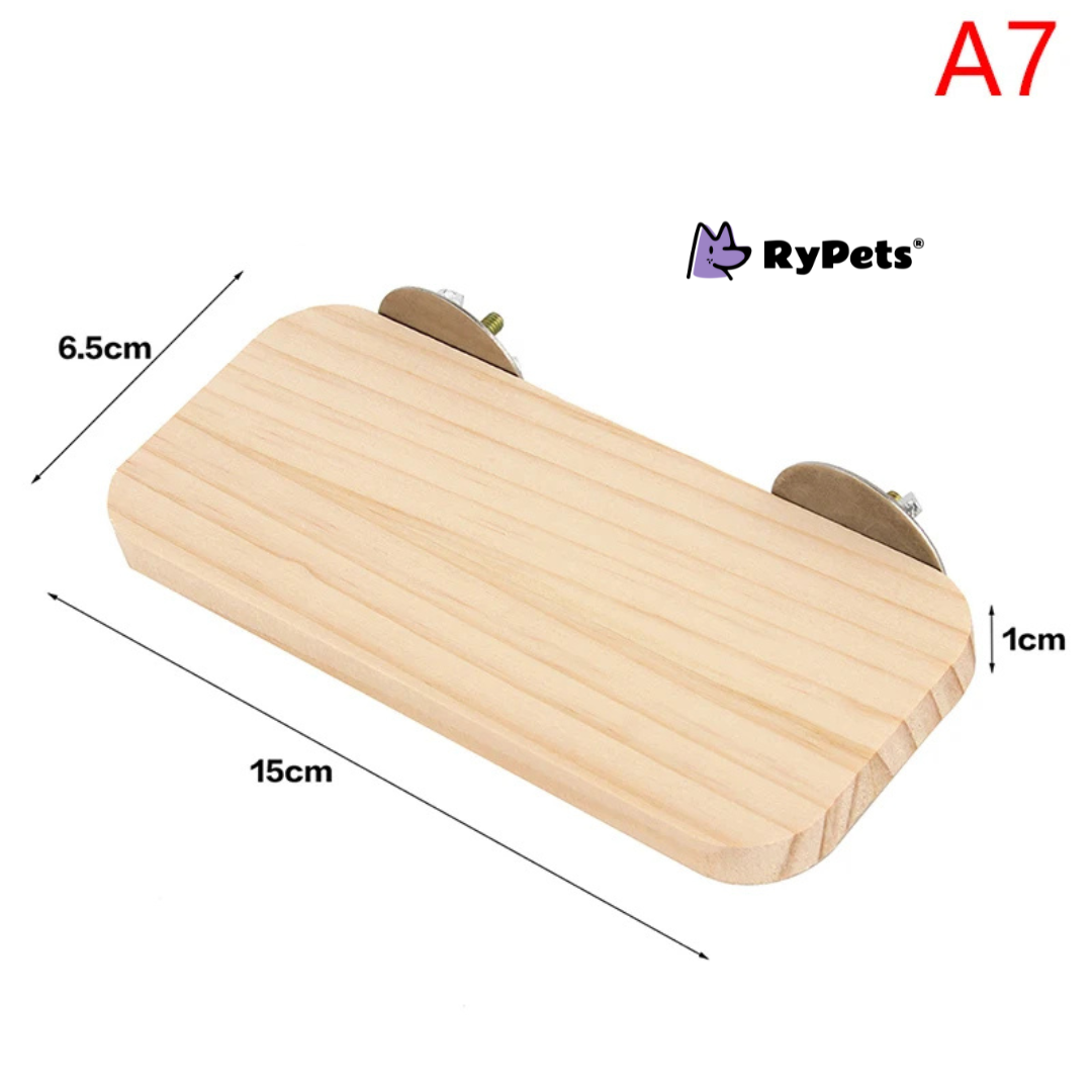 Parrot Hamster Stand Board Wood Perch