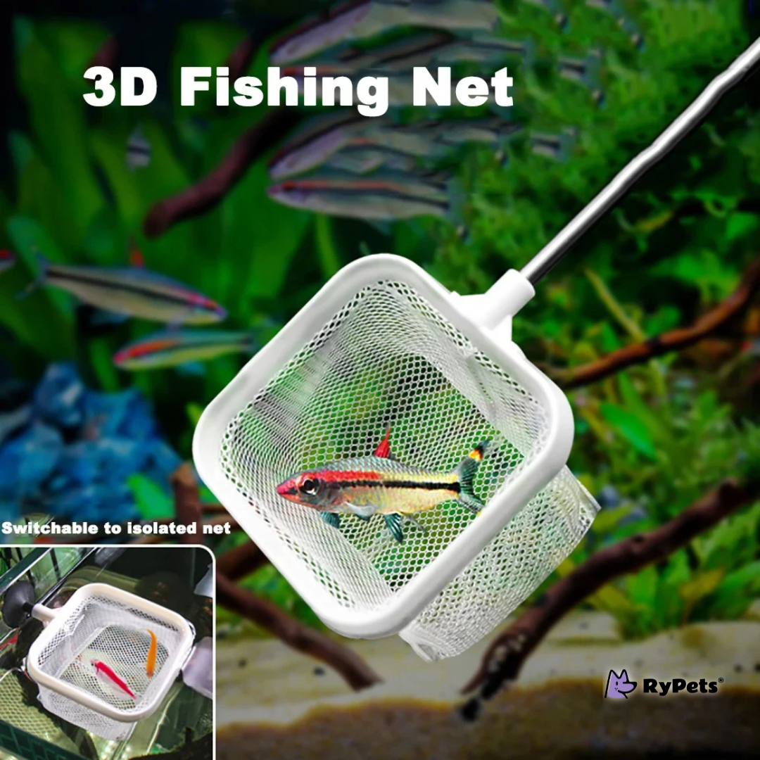 AquaReach Pro - Extendable Aquarium Fishing Net with Suction Cup