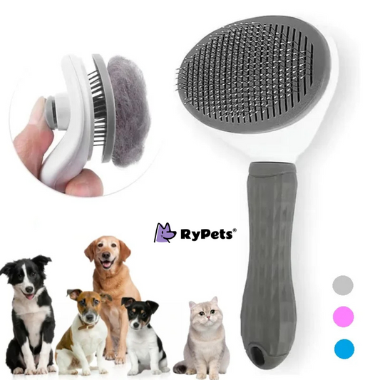 Self-Cleaning Pet Hair Removal Comb - Cat Slicker Brush & Dog Grooming Comb