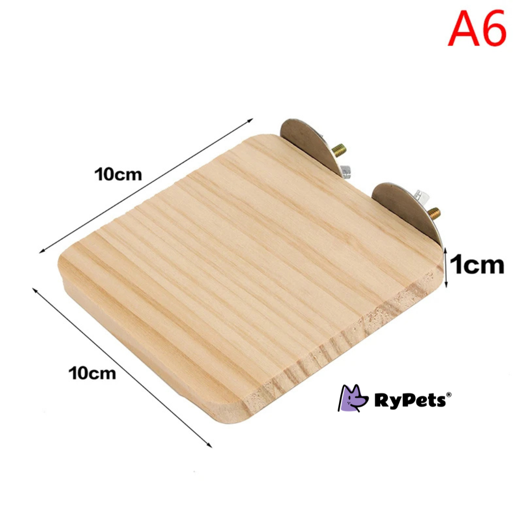 Parrot Hamster Stand Board Wood Perch