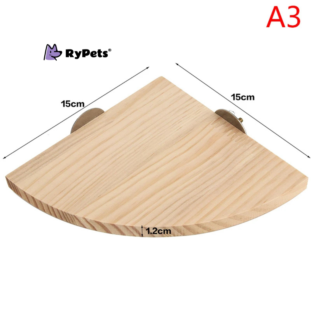 Parrot Hamster Stand Board Wood Perch